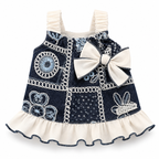 Vintage Indigo Charm Dress
