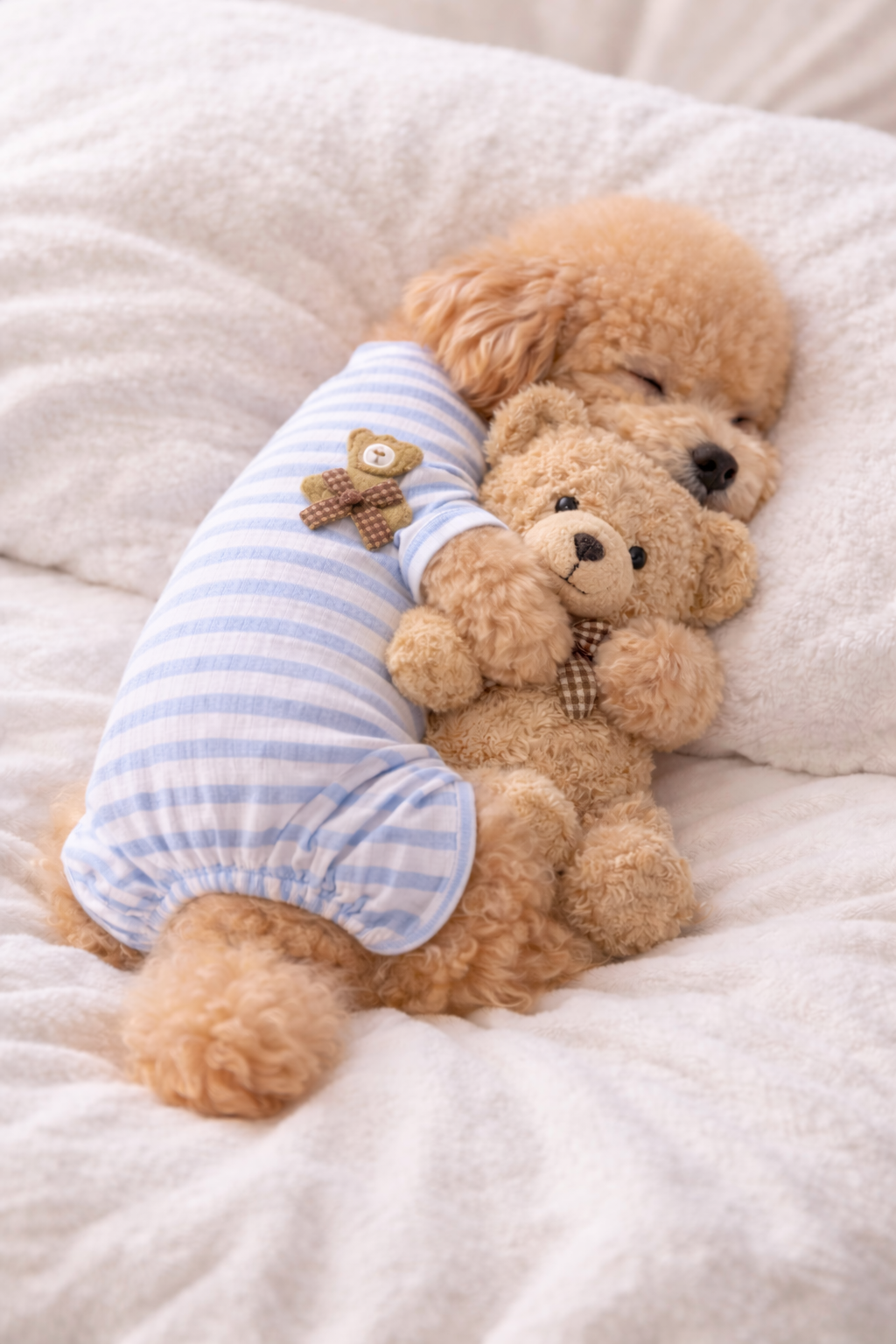 Blue Teddy Stripe Pet Pajamas