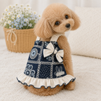 Vintage Indigo Charm Dress