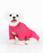 Duck-Bow pink dog sweater