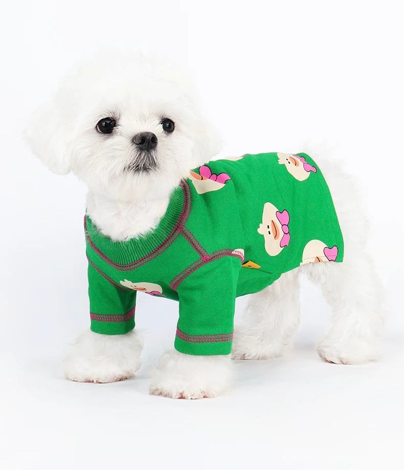 Bow Babe Dog Tee green